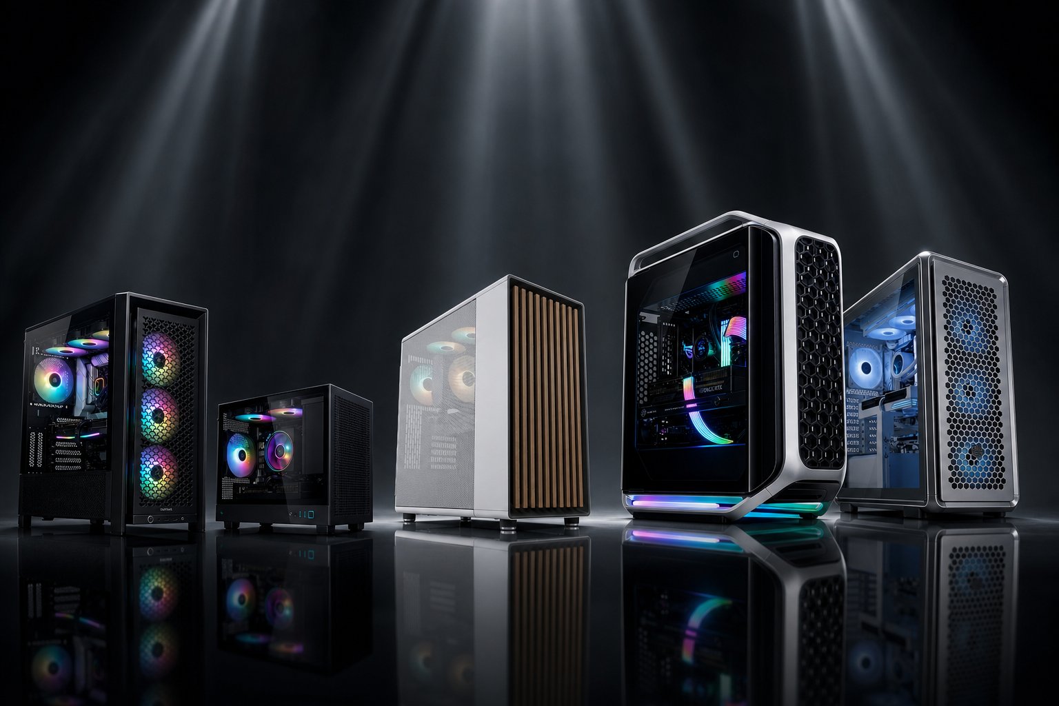 複数の ZEFT ゲーミングPC が並ぶ集合ビジュアル