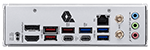 BTOパソコン マザーボード MSI PRO B850M-A WIFI バックパネル