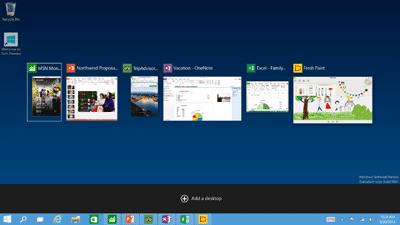 Windows 10タスクビュー スクリーンショット
