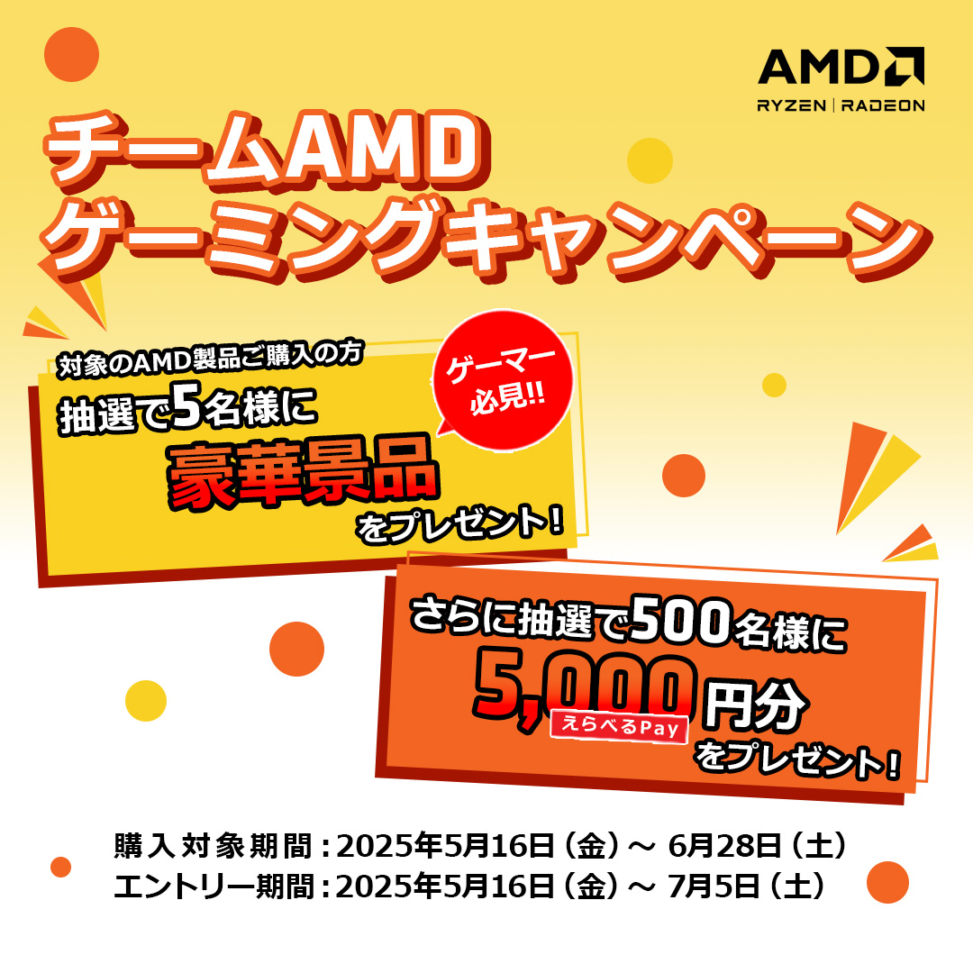 チームAMD ゲーミングキャンペーン