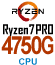 CPU AMD Ryzen 7 Pro 4750G