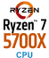 CPU Ryzen 7 5700X 【7X】