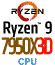 CPU AMD Ryzen 9 7950X3D